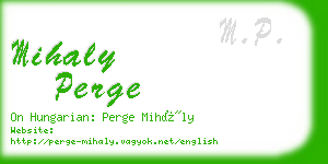 mihaly perge business card